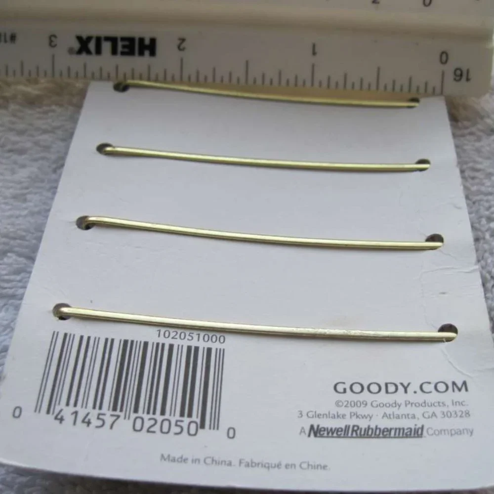 4 Goody Anita Bobby Slides Hair Pins Pearl Pink Magenta Beige White Gold Spots